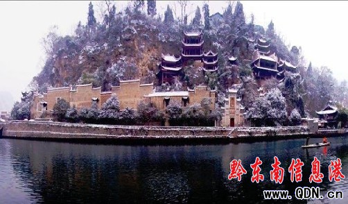 普降大雪 黔東南多景點無游客(圖)