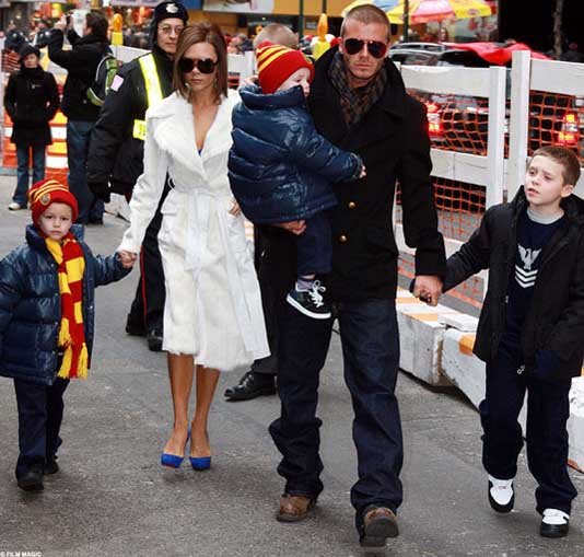 貝克漢姆夫婦喜懷女兒 連生3子后“追女”成功