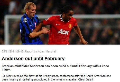 魯尼將復(fù)出安德森休戰(zhàn)至2月 弗爵稱冬窗很難引援