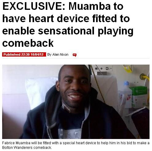 姆安巴安裝心臟除顫器 賽季末或重返賽場(圖)